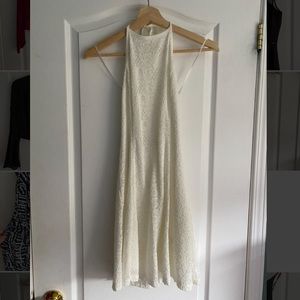 White lace halter dress